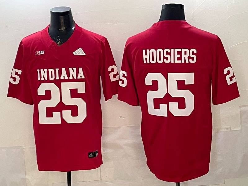 Men Ohio State Buckeyes #25 Hoosiers Red 3th generations Nike Limited NCAA Jersey 06